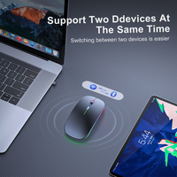 Mysz bezprzewodowa na akumulator komputerowa mysz Bluetooth ergonomiczna mysz Usb Silent Mause z podświetleniem myszy RGB na laptopa ipad 2